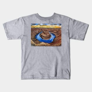 Horseshoe Bend at the Glen Canyon Kids T-Shirt